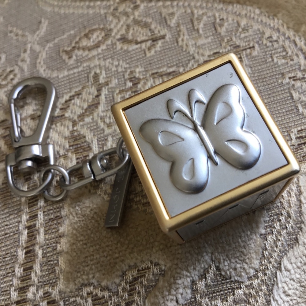 St. John Neiman Marcus key ring bag charm cube